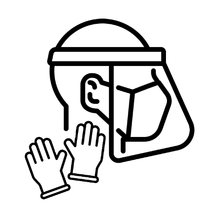 Picture for category   safety face shield & hands
